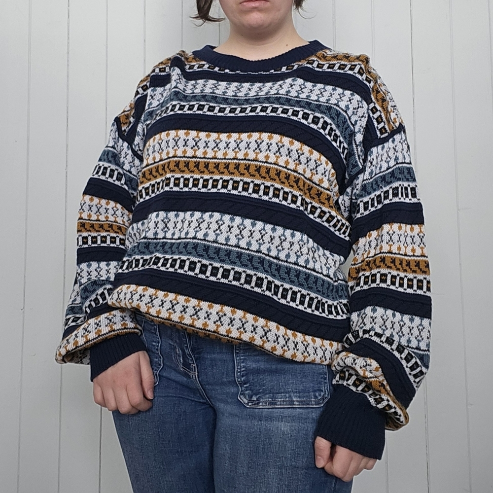 Sears vintage patterned knit sweater (The Mens Store)